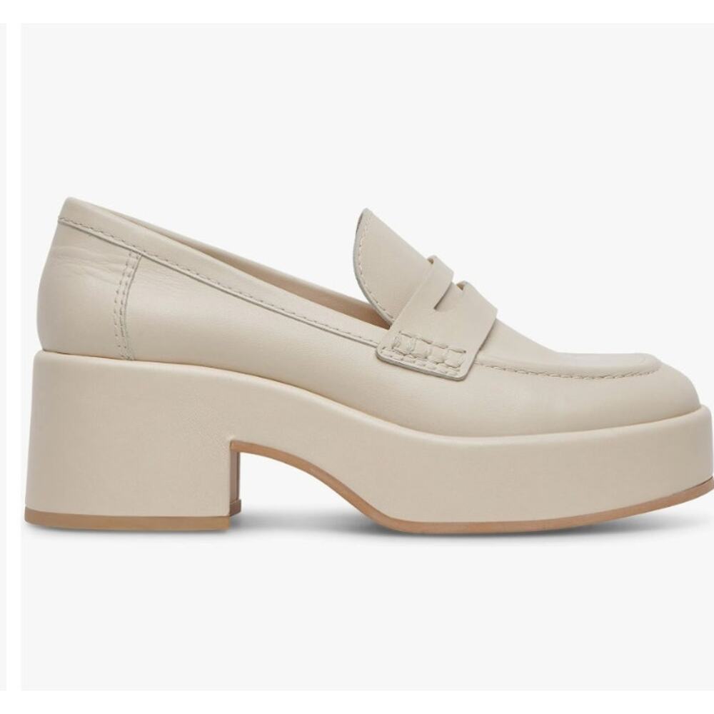 Dolce Vita Cream Heeled Loafers- it was too big. Reposhing. - Picture 2 of 13